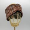 Tweed Headwarmer Camel Plum/Emerald check