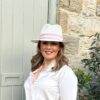 Isla Snaffle Straw Fedora - Cream/Pink - Image 3