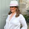 Isla Snaffle Straw Fedora - Cream/Pink