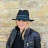 Amelia Classic Snaffle Fedora - Black/Emerald - Image 2