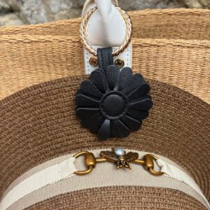 Flower Magnet Hat Clip - Black