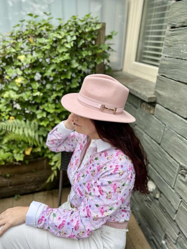 Amelia Classic Snaffle Fedora - Blush - Image 2