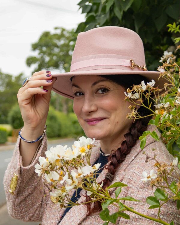Amelia Classic Snaffle Fedora - Blush